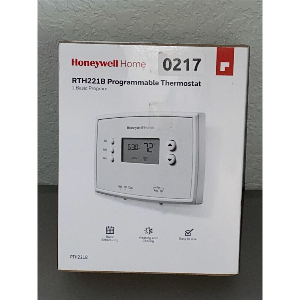 Honeywell Home RTH221B Programmable Thermostat 1 Basic Program Heating Cooling